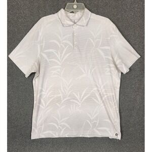 NAT NAST Button Up Shirt‎ Men XL White Floral Polo
